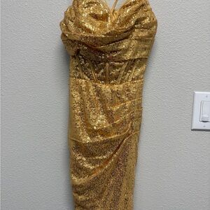 Gold Sequin Dress